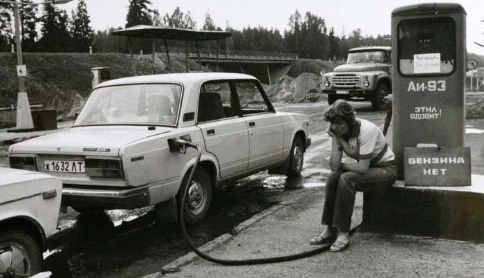 советские цены на бензин